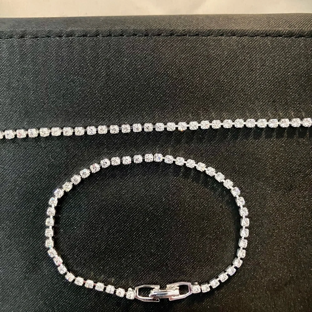 Swarovski Crystal Tennis Bracelets - Silver Tone - Picture 3 of 6